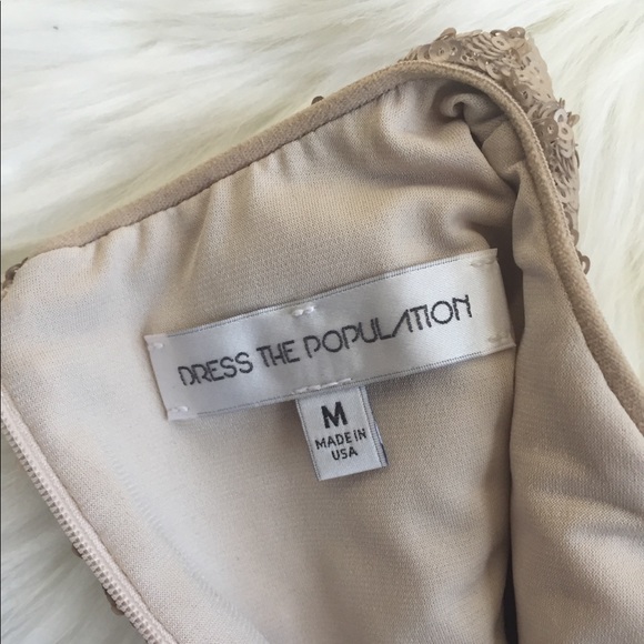 Dress the population gold sequin dress - Picture 8 of 8